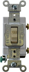 Leviton - 1 Pole, 120 to 277 VAC, 20 Amp, Commercial Grade, Toggle, Wall and Dimmer Light Switch - 1.31 Inch Wide x 4.06 Inch High - Caliber Tooling