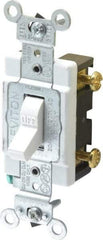 Leviton - 1 Pole, 120 to 277 VAC, 20 Amp, Commercial Grade, Toggle, Wall and Dimmer Light Switch - 1.31 Inch Wide x 4.06 Inch High - Caliber Tooling