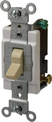 Leviton - 3 Pole, 120 to 277 VAC, 20 Amp, Commercial Grade, Toggle, Wall and Dimmer Light Switch - 1.31 Inch Wide x 4.06 Inch High - Caliber Tooling