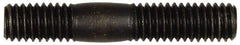 Dorman - 3/8-16 2-1/8" OAL Unequal Double Threaded Stud - Steel, Black Oxide Finish, 1" Long Thread Length, 5/8" Short Thread Length - Caliber Tooling