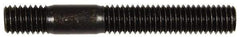 Dorman - 7/16-20 Long Thread, 7/16-14 Short Thread, 3-1/4" OAL Unequal Double Threaded Stud - Steel, Black Oxide Finish, 1-7/8" Long Thread Length, 5/8" Short Thread Length - Caliber Tooling