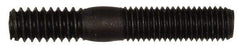 Dorman - 1/4-28 Long Thread, 1/4-20 Short Thread, 1-1/2" OAL Unequal Double Threaded Stud - Steel, Black Oxide Finish, 3/4" Long Thread Length, 1/2" Short Thread Length - Caliber Tooling