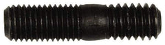 Dorman - 5/16-24 Long Thread, 5/16-18 Short Thread, 1-1/4" OAL Unequal Double Threaded Stud - Steel, Black Oxide Finish, 5/8" Long Thread Length, 7/16" Short Thread Length - Caliber Tooling