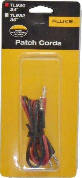 Fluke - Black/Red Electrical Test Equipment Patch Cord Set - Use with Test Equipment - Caliber Tooling