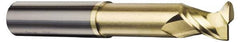 Accupro - 1/2", 2 Flute, Single End, Solid Carbide, 0.02" Corner Radius End Mill - 3" OAL, 45° Helix, Right Hand Flute, 5/8" LOC, Right Hand Cut, 1-1/8" Extended Reach - Caliber Tooling