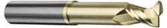 Accupro - 1/2", 2 Flute, Single End, Solid Carbide, 0.09" Corner Radius End Mill - 3" OAL, 45° Helix, Right Hand Flute, 5/8" LOC, Right Hand Cut, 1-3/8" Extended Reach - Caliber Tooling