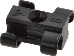 Midwest Control - 5/16 to 3/8 Hose OD, Multitube Holder - Black, 2 Slots, 0.96" OAL, 0.16" Mounting Hole, For Use With Tubes, Wires, Hose & Pipe - Caliber Tooling