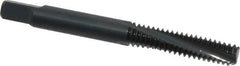 OSG - 1/4-20 UNC 3 Flute 3B Bottoming Spiral Flute Tap - Powdered Metal, Oxide Finish, 2-1/2" OAL, Right Hand Flute, Right Hand Thread, H3, Series 313NI - Caliber Tooling