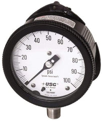 Ametek - 6" Dial, 1/2 Thread, 0-6,000 Scale Range, Pressure Gauge - Lower Connection Mount, Accurate to 0.5% of Scale - Caliber Tooling