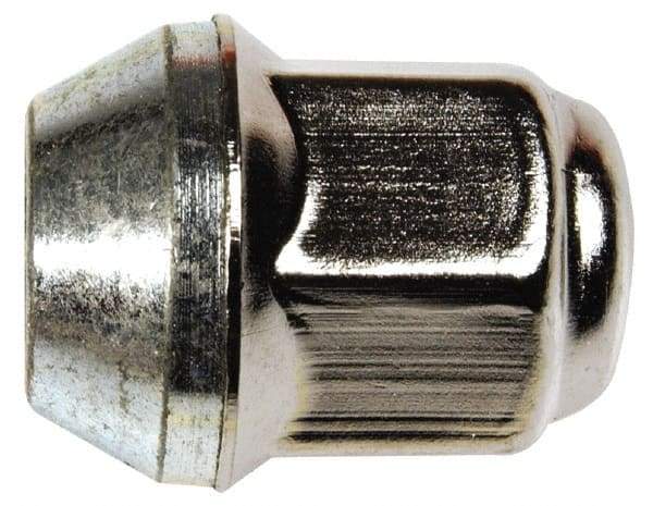 Dorman - M12-1.5 Stainless Finish Capped Wheel Nut - 19mm Hex, 31mm OAL, 60° Seat Angle - Caliber Tooling