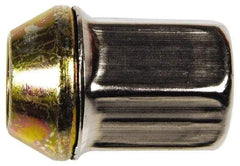 Dorman - M12-1.5 Stainless Finish Capped Wheel Nut - 19mm Hex, 32mm OAL, 60° Seat Angle - Caliber Tooling