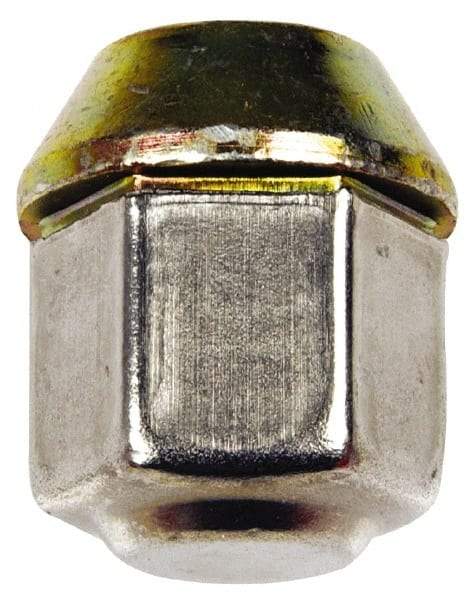 Dorman - 1/2-20 Stainless Finish Capped Wheel Nut - 3/4" Hex, 1-1/16" OAL, 60° Seat Angle - Caliber Tooling