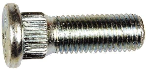 Dorman - M12-1.5 Serrated Bolt Wheel Stud - 14.35mm Knurl, 37.5mm OAL, 7mm Shoulder Length - Caliber Tooling