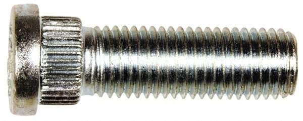 Dorman - M12-1.5 Serrated Bolt Wheel Stud - 14.3mm Knurl, 41.5mm OAL, 6.5mm Shoulder Length - Caliber Tooling