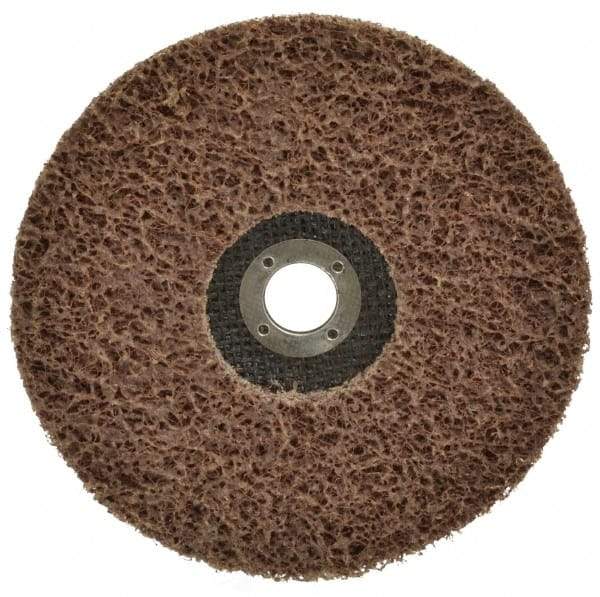 Superior Abrasives - 7" Coarse Grade Aluminum Oxide Deburring Disc - 7/8" Center Hole, Arbor Connection, 7,000 Max RPM - Caliber Tooling