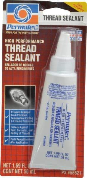 Permatex - 50 mL Tube, White, Paste High Strength Threadlocker - Series 565 - Caliber Tooling