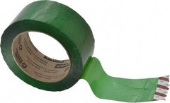 3M - 2" x 110 Yd Green Rubber Adhesive Sealing Tape - Polypropylene Film Backing, 1.9 mil Thick, 44 Lb Tensile Strength, Series 371 - Caliber Tooling