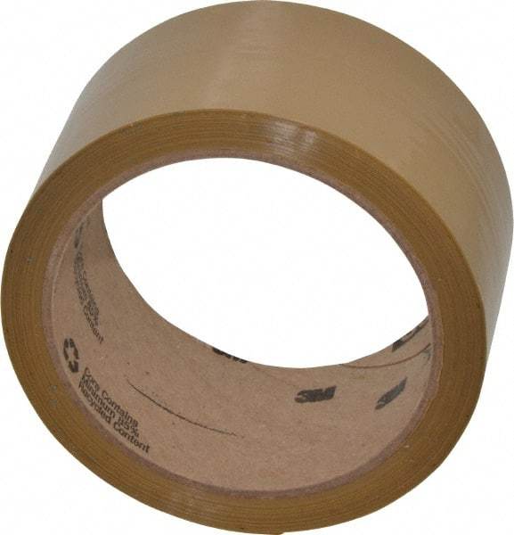 3M - 2" x 55 Yd Natural (Color) Rubber Adhesive Sealing Tape - Polypropylene Film Backing, 1.9 mil Thick, 44 Lb Tensile Strength, Series 371 - Caliber Tooling