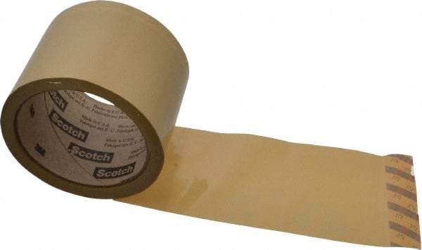 3M - 3" x 55 Yd Natural (Color) Rubber Adhesive Sealing Tape - Polypropylene Film Backing, 1.9 mil Thick, 44 Lb Tensile Strength, Series 371 - Caliber Tooling