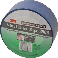 3M - 2" x 50 Yds Blue Duct Tape - 6.5 mil, Rubber Adhesive, Vinyl Backing, 12.6 Lb/ln Tensile Strength, 200°F Max, Series 3903 - Caliber Tooling