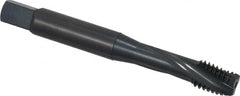 OSG - M8x1.25 Metric Coarse 3 Flute 6H Modified Bottoming Spiral Flute Tap - Powdered Metal, Oxide Finish, 2-23/32" OAL, Right Hand Flute, Right Hand Thread, D5, Series EXOTAP - Caliber Tooling