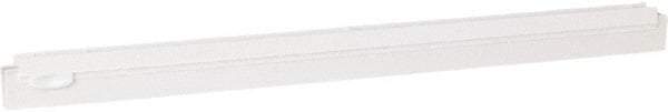 Vikan - 24" Rubber Blade Squeegee Refill - Double Edge, White, Plastic Holder - Caliber Tooling