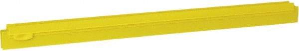 Vikan - 24" Rubber Blade Squeegee Refill - Double Edge, Yellow, Plastic Holder - Caliber Tooling