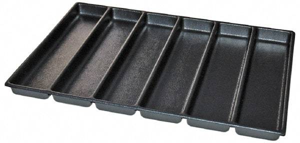 Kennedy - Tool Box Durable ABS Plastic Organizer - 25" Wide x 18-1/2" Deep x 2" High, Black, For 29" Wide Roller Cabinets - Caliber Tooling