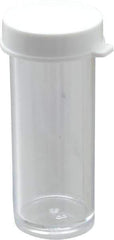 Dynalon Labware - 3 Drams Vial - Polystyrene, Clear, 1-7/8" High x 3/4" Diam, 3/4" Cap - Caliber Tooling