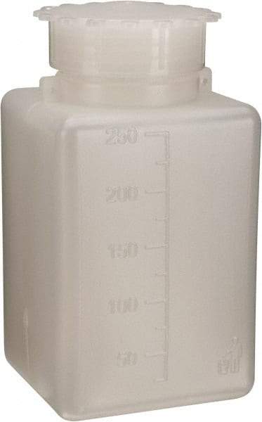 Dynalon Labware - 250 mL Wide-Mouth Bottle - Polyethylene, Translucent, 4.52" High x 2.17" Diam, 3/4" Cap - Caliber Tooling