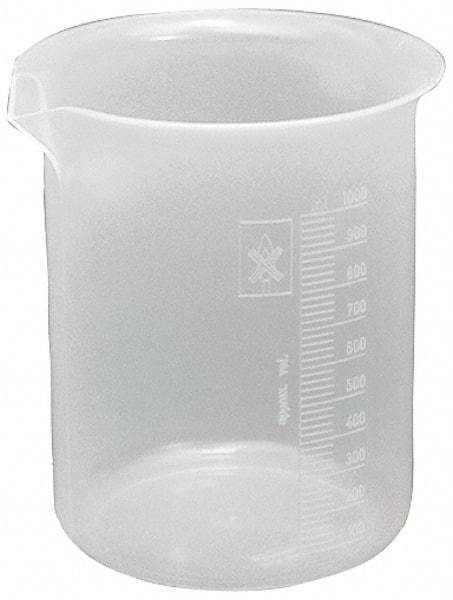 Dynalon Labware - 250 ml Polypropylene Griffin-Style Beaker - 10 ml Graduation, 2-51/64" Diam x 3-3/4" High - Caliber Tooling