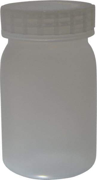 Bel-Art - 16 oz Wide-Mouth Bottle - Polypropylene, Translucent, 5.3" High x 3.2" Diam, 3/4" Cap - Caliber Tooling