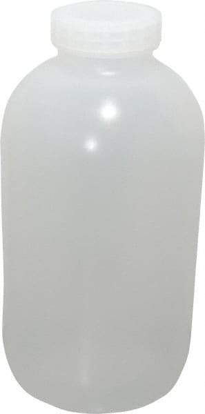 Bel-Art - 1 Gal Wide-Mouth Bottle - Polypropylene, Translucent, 11.3" High x 5.9" Diam, 3/4" Cap - Caliber Tooling