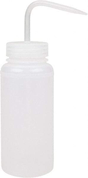 Bel-Art - 16 oz Wide-Mouth Bottle - Polyethylene, Translucent, 43mm Cap - Caliber Tooling