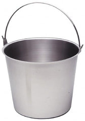 VOLLRATH - 4 Gal Tapered Cylinder Stainless Steel Pail - 10-1/8" High x 12" Diam - Caliber Tooling