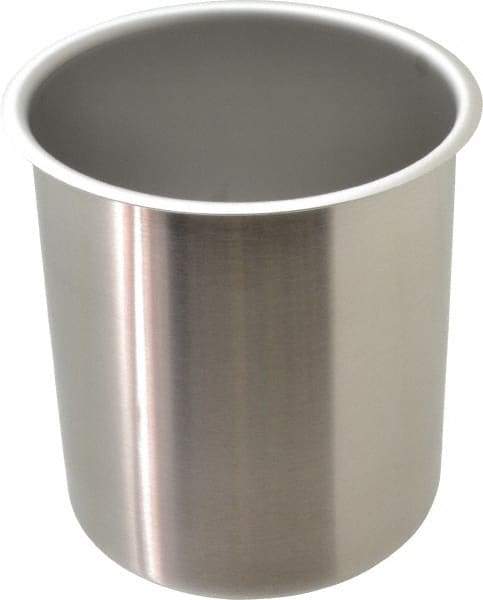 VOLLRATH - Round, Chrome Stainless Steel Food Storage Container - 7.3" High x 6.1" Wide - Caliber Tooling