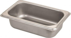 VOLLRATH - Rectangular, Chrome Stainless Steel Food Pan - 2" High x 4.3" Wide x 6.9" Long - Caliber Tooling