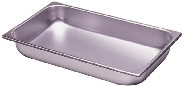 VOLLRATH - Rectangular, Chrome Stainless Steel Food Pan - 4" High x 12.8" Wide x 20.8" Long - Caliber Tooling