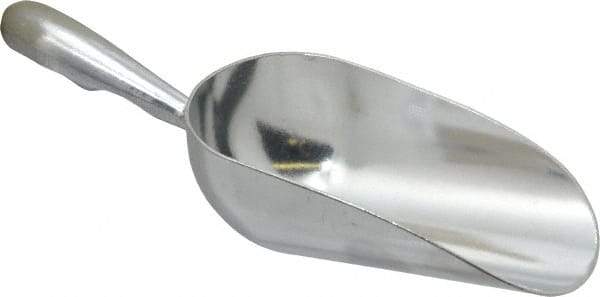 VOLLRATH - 5 oz Silver Cast Aluminum Round Bottom Scoop - 2.4" Wide Bowl, 2-1/2" Handle Length, 7.1" OAL - Caliber Tooling