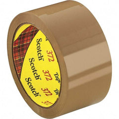 3M - 2" x 55 Yd Natural (Color) Rubber Adhesive Sealing Tape - Polypropylene Film Backing, 2.2 mil Thick, 52 Lb Tensile Strength, Series 372 - Caliber Tooling