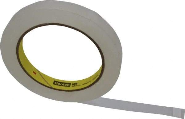 3M - 1/2" x 72 Yd Clear Acrylic Adhesive Packaging Tape - Polypropylene Film Backing, 2.5 mil Thick, Series 605 - Caliber Tooling