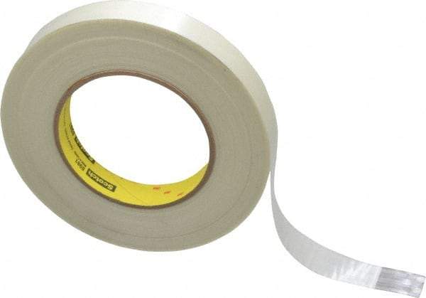 3M - 3/4" x 60 Yd Clear Rubber Adhesive Packaging Tape - Polypropylene Film Backing, 6.6 mil Thick, 380 Lb Tensile Strength, Series 8981 - Caliber Tooling