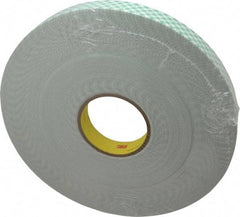 3M - 1" x 36 Yd Acrylic Adhesive Double Sided Tape - 1/16" Thick, Off-White, Urethane Foam Liner, Continuous Roll, Series 4016 - Caliber Tooling