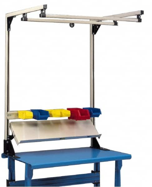 Qualtech - Steel Workbench & Workstation Shelf - Use with Hubbell SKB-030550 5' Twin Bench Rail Kit - Caliber Tooling