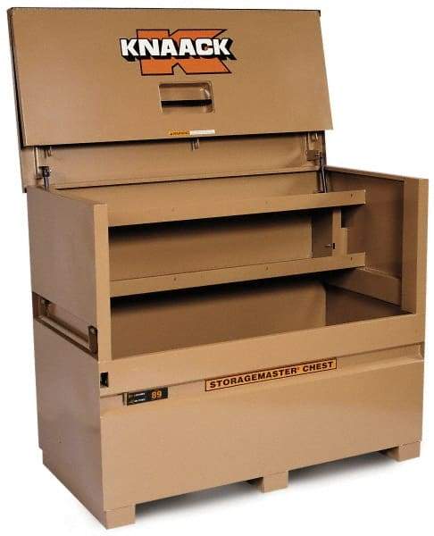 Knaack - 60" Wide x 30" Deep x 46" High Job Site Piano Box - Steel, Tan - Caliber Tooling