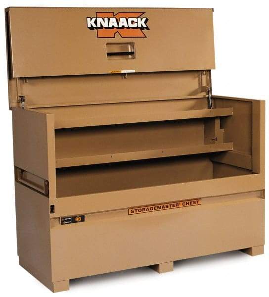 Knaack - 72" Wide x 30" Deep x 49" High Job Site Piano Box - Steel, Tan - Caliber Tooling