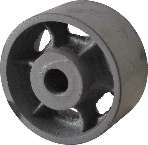 Fairbanks - 4 Inch Diameter x 2 Inch Wide, Cast Iron Caster Wheel - 1,000 Lb. Capacity, 2-1/4 Inch Hub Length, 3/4 Inch Axle Diameter, Plain Bearing - Caliber Tooling