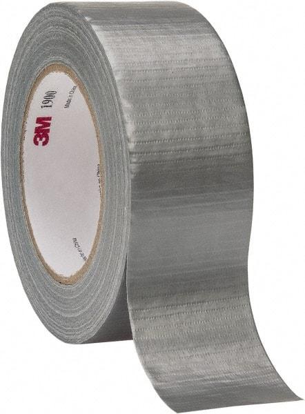 3M - 2" x 50 Yds Silver Duct Tape - 5.8 mil, Rubber Adhesive, Polyethylene Film Backing, 16 Lb/ln Tensile Strength, 200°F Max, Series 1900 - Caliber Tooling