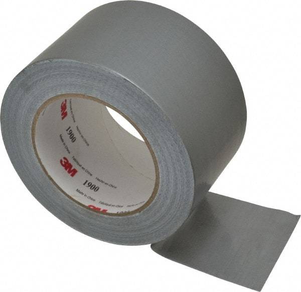 3M - 3" x 50 Yds Silver Duct Tape - 5.8 mil, Rubber Adhesive, Polyethylene Film Backing, 16 Lb/ln Tensile Strength, -65.2°F Max, Series 1900 - Caliber Tooling