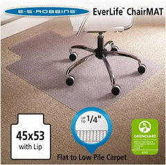 ES Robbins - 53" Long x 45" Wide, Chair Mat - Single Lip, Beveled Edge Style - Caliber Tooling